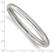 Stainless Steel Textured Hollow Slip-on Bangle