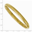 Stainless Steel Yellow IP-plated Textured Hollow Slip-on Bangle