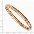 Stainless Steel Pink IP-plated Textured Hollow Slip-on Bangle
