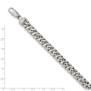 Stainless Steel Polished X Link 8.5in Bracelet