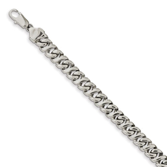 Stainless Steel Polished X Link 8.5in Bracelet