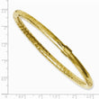 Stainless Steel Yellow IP-plated Textured & Polished Hollow Bangle