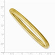 Stainless Steel Yellow IP-plated Textured Hollow Slip-on Bangle