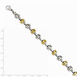 Stainless Steel Yellow IP-plated & Polished Links 8.25in Bracelet