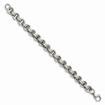 Stainless Steel Circle Link 8in Bracelet