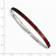 Stainless Steel Red and Black Enameled Bangle
