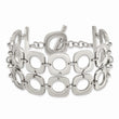 Stainless Steel Double Row Square Polished Toggle Bracelet