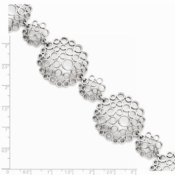 Stainless Steel Multi-Circle with 1in extension Polished Bracelet