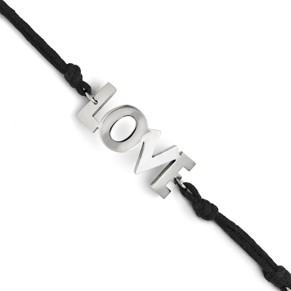Stainless Steel Love with 1.75in ext Bracelet