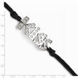Stainless Steel CZ Kiss with 1.75ext Bracelet
