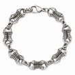 Stainless Steel Antiqued Patterned Bracelet