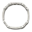Stainless Steel Black Carbon Fiber Inlay 8.5in Bracelet