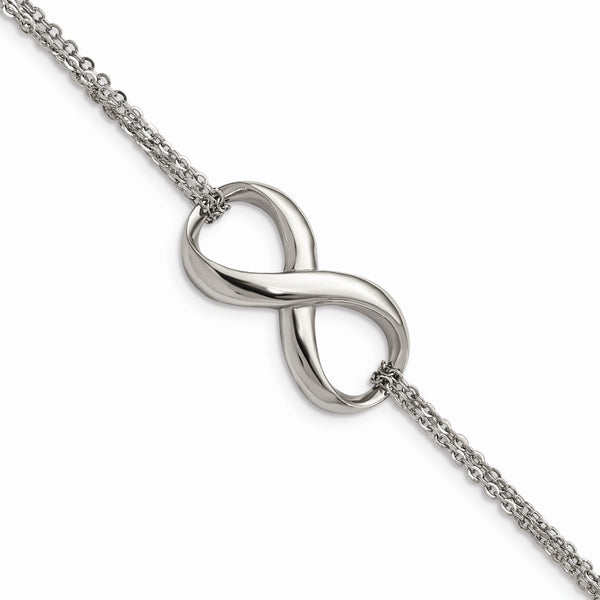 Stainless Steel Polished Infinity Symbol Bracelet