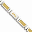 Stainless Steel Yellow IP-plated Link Polished Dad Bracelet