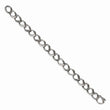Stainless Steel Polished and Antiqued Fancy Link Bracelet