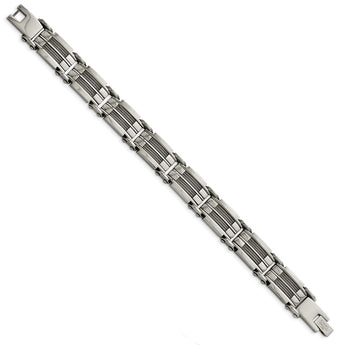 Stainless Steel Polished Wire Inlay Bracelet