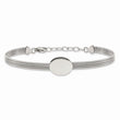 Stainless Steel Polished Oval w/1.25in extension Bracelet