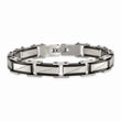 Stainless Steel Brushed and Polished Black IP-plated Bracelet