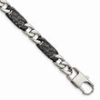 Stainless Steel Polished Black IP-plated Link Bracelet