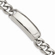 Stainless Steel Polished and Antiqued Curb ID Link Bracelet
