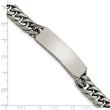 Stainless Steel Polished and Antiqued Curb ID Link Bracelet