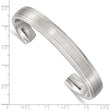 Stainless Steel Polished and Brushed Double Step Edge Bangle