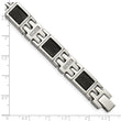 Stainless Steel Black IP-plated Mesh1/3ct tw. Diamond Bracelet