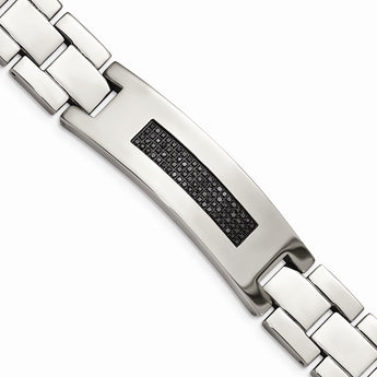 Stainless Steel Polished 1/2ct tw. Diamond Bracelet