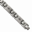 Stainless Steel Matte/Antiqued 1/10ct.tw Black Diamond Bracelet