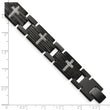 Stainless Steel Polished/Matte IP-plated 1/4ct. tw. Diamond Bracelet