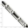 Stainless Steel Polished Black IP-plated 1/4ct tw. Diamond Bracelet