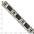 Stainless Steel Polished/Brushed Black IP Black Diamond 8.75in Bracelet