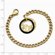 Stainless Steel/Ceramic Polished/Laser Cut Yellow IP-plated Bracelet
