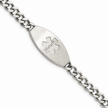 Stainless Steel Brushed Medical ID Bracelet