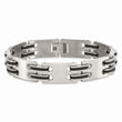 Stainless Steel Brushed & Polished Black IP-plated Bracelet