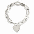 Stainless Steel Polished Heart Bracelet