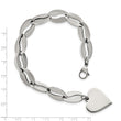 Stainless Steel Polished Heart Bracelet