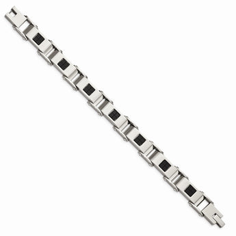 Stainless Steel Polished Black IP-plated Bracelet