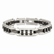 Stainless Steel Brushed and Polished Black IP-plated Bracelet