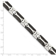 Stainless Steel Polished Black IP-plated 9 inch Bracelet