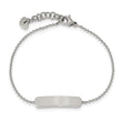 Stainless Steel Polished 7 inch w/1 inch ext. ID Bracelet