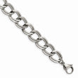 Stainless Steel Polished and Textured 8 inch Link Bracelet