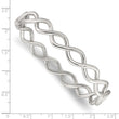 Stainless Steel Polished Criss Cross Hinged Bangle