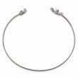 Stainless Steel Polished Anchor Adjustable Cuff Bangle
