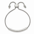 Stainless Steel Polished Bar Friendship/Bolo Adjustable Bracelet