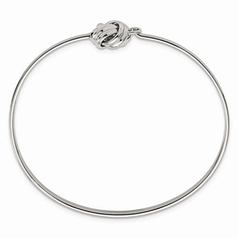 Stainless Steel Polished Love Knot Bangle