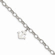 Stainless Steel Polished Anchor 7 in. Bracelet