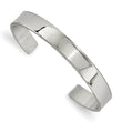 Stainless Steel Polished 8.85mm Cuff Bangle