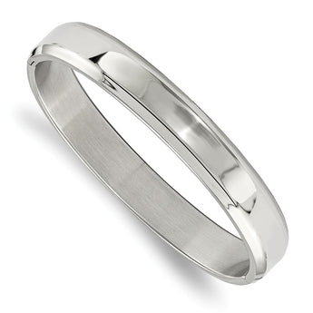 Stainless Steel Polished Hinged Bangle