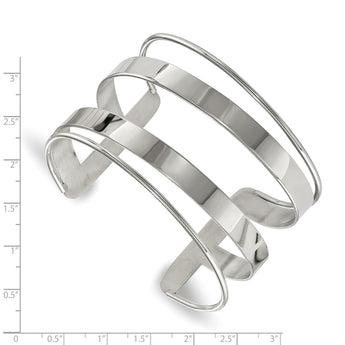 Stainless Steel Polished 45.00mm Cuff Bangle